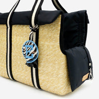 Thumbnail for Raffia pet carrier purse Italy