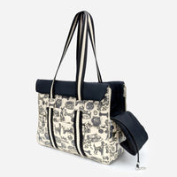 Thumbnail for designer leather dog carrier for small dogs