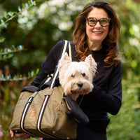 Thumbnail for Dog carrier purse green black