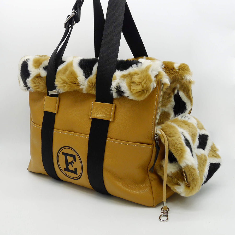 fur dog carrier luxury italian handmade