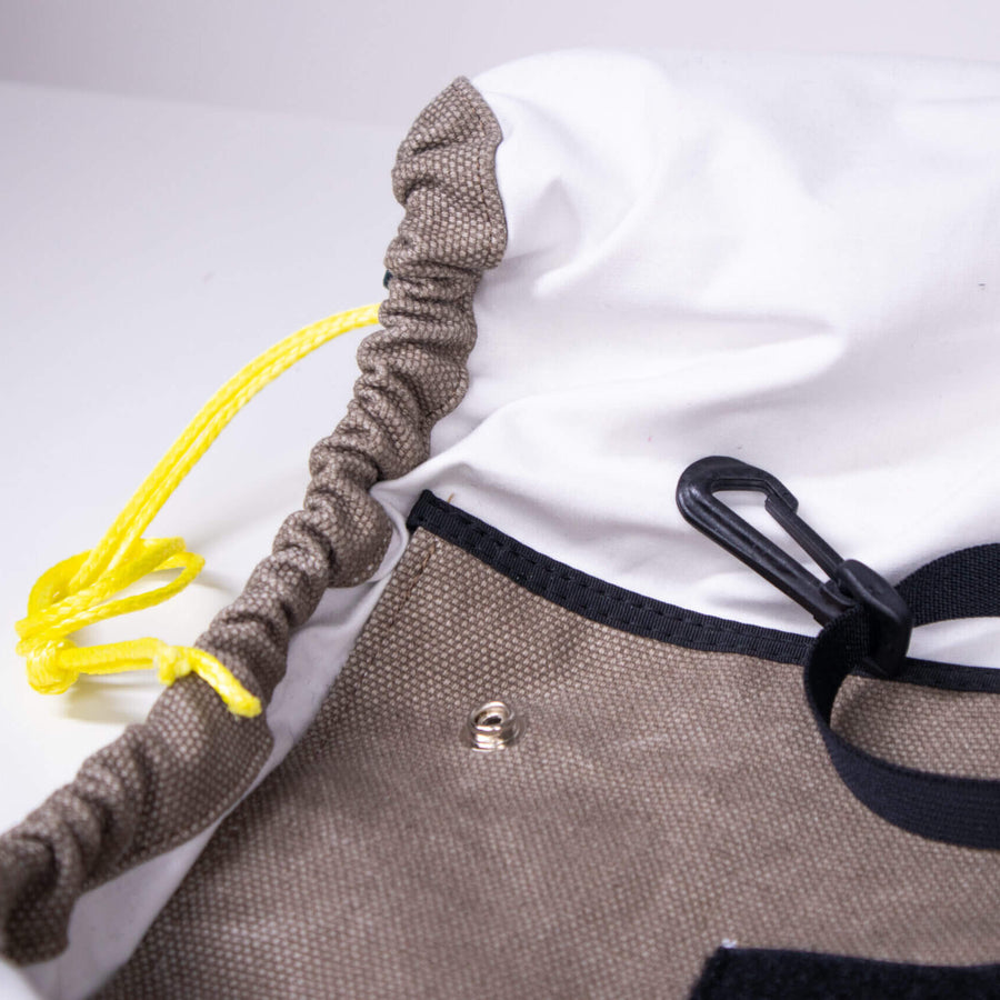 Handmade dachshund travel bag interior craftsmanship