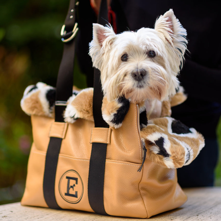Leather Dog Carrier Purse