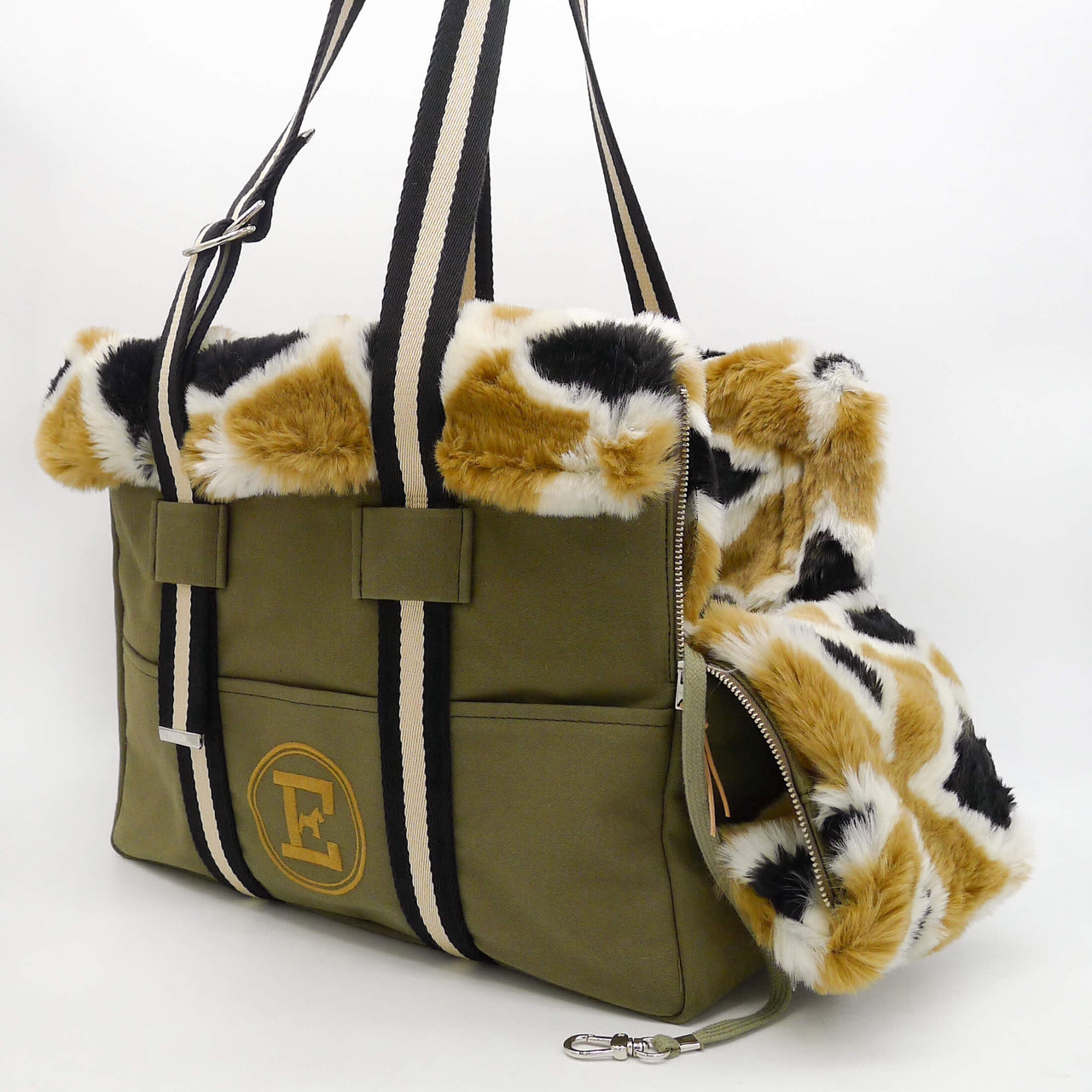Pet Carrier Purse <br> Green & Fur