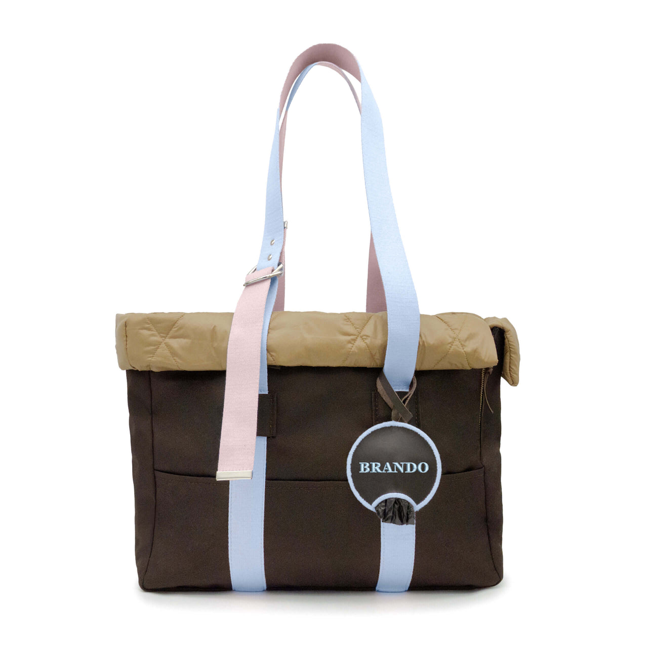 Luxury pet carrier bag custom name