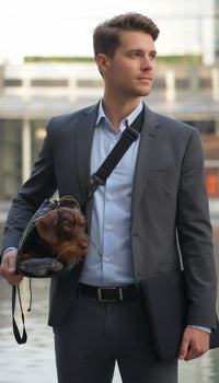 Thumbnail for Man Carry a Dachshund