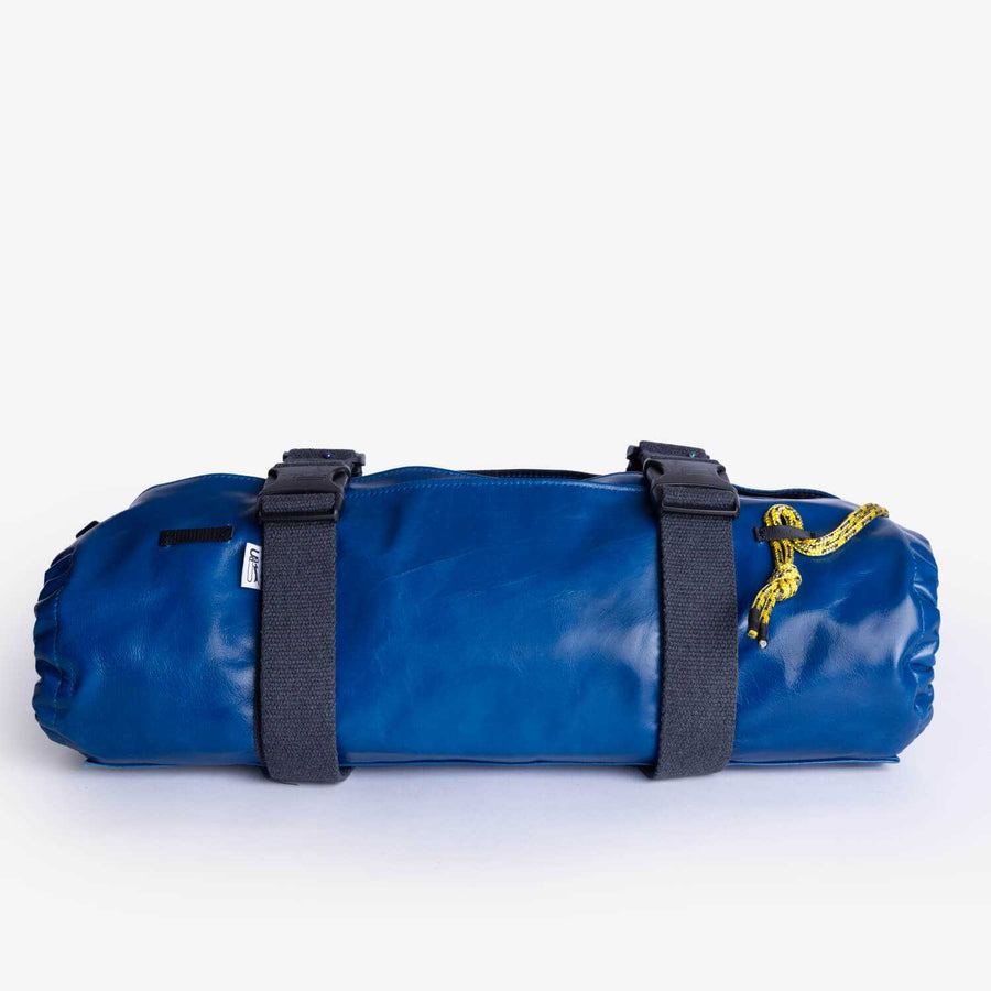 leather dog dachshund carrier bag blue