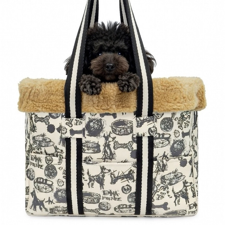 small dog designer carrier bag