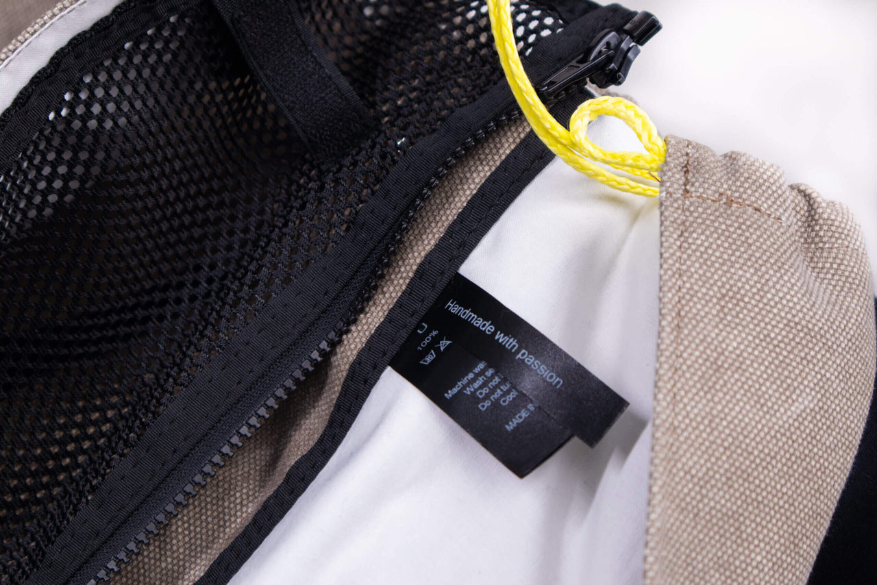 Urban sausage dog shoulder carrier lifestyle